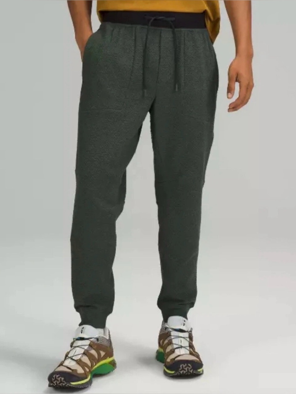 Lululemon At Ease Joggers S Small Heathered Olive Green Textured Men’s Unisex